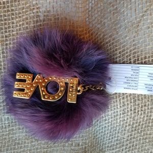 Fur Pom Key Charm Chain
